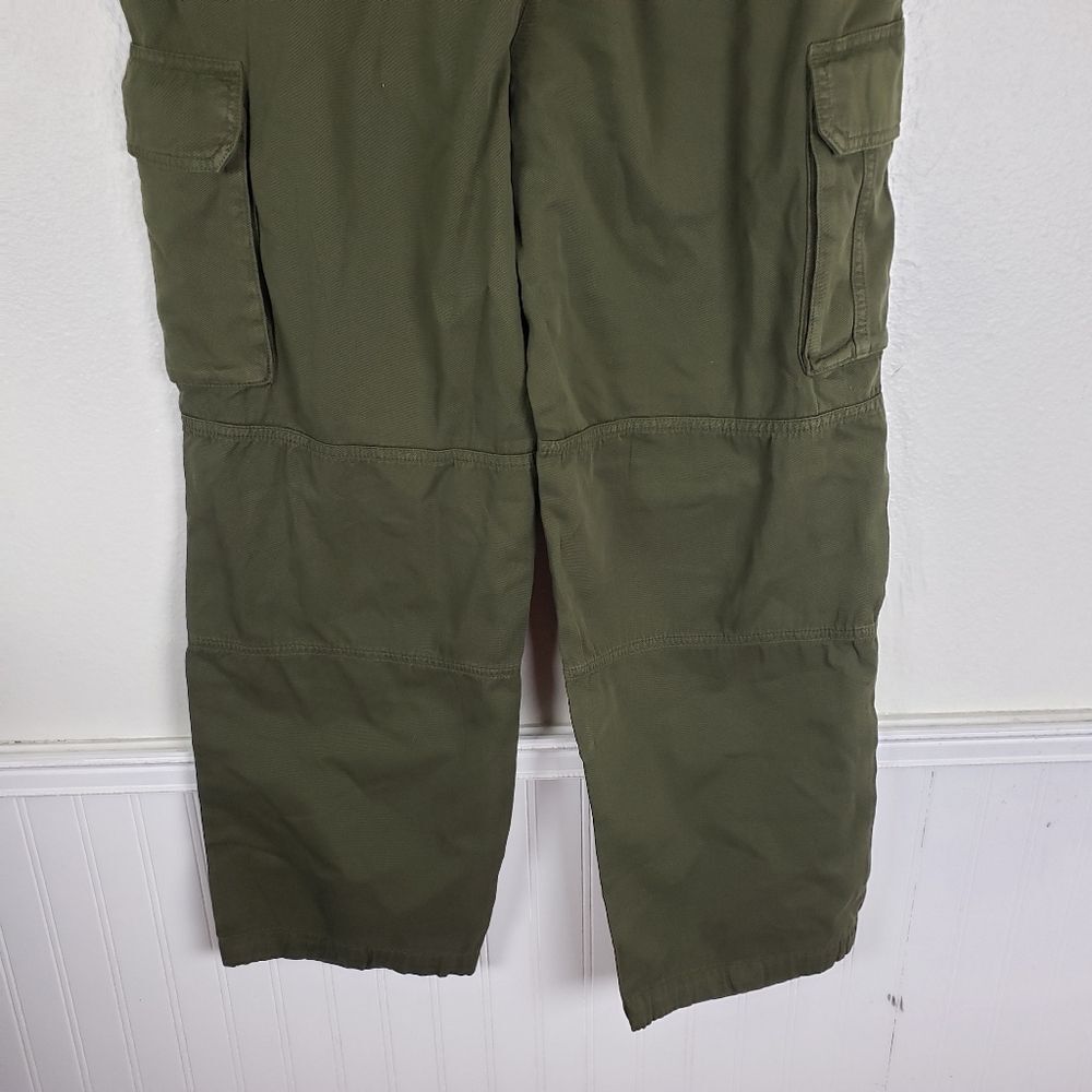 Women's ME+EM NWT Olive Green Oversized Cargo Wide Leg Pants Size 12 - Picture 10 of 12